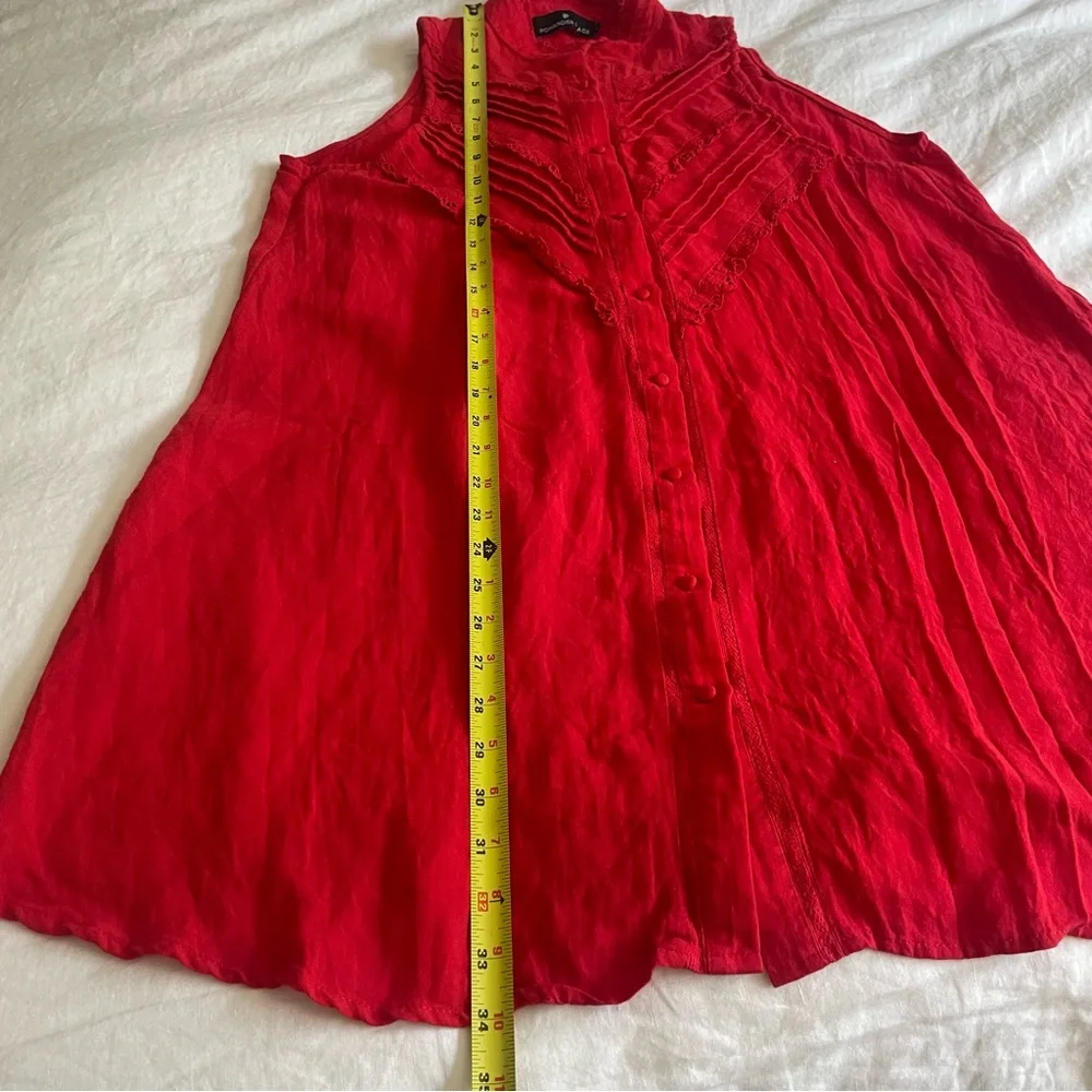 Tuckernuck Pomander Place Dutton Eyelet Sleeveless Mini Dress in Poppy Red - Picture 15 of 15
